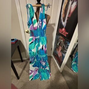 Bebe Blue and Green jumpsuit